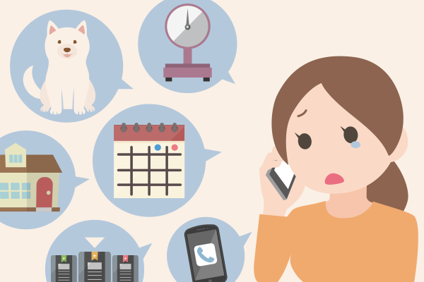 愛犬を亡くし火葬の依頼をする女性の飼い主