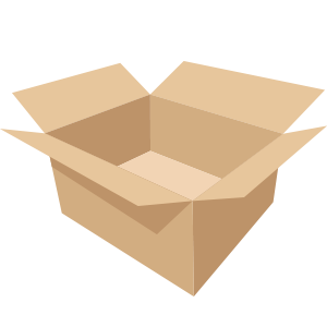 底が浅めのダンボール箱