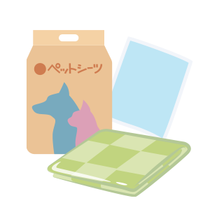 ペットシーツまたはビニールシート