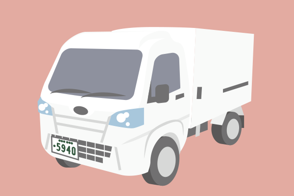 火葬車が訪問するイラスト