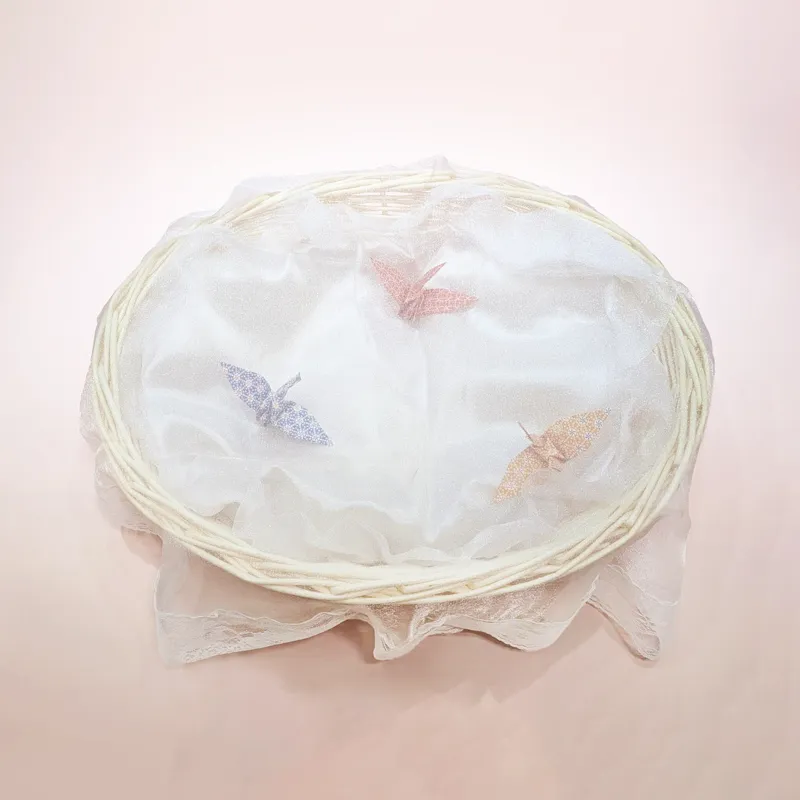 ペットちゃんの遺体を収める「プレミアムかご棺」の写真